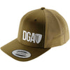 DGA Logo Curved Mesh Hat - Brown & Khaki