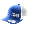 DGA Logo Curved Mesh Hat - Royal Blue/White