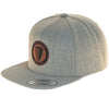 Leather Patch Flat Premium Hat - Heather