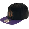 Leather Patch Flat Premium Hat - Dark Purple