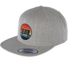 Retro Sunset Patch Flat Premium Hat - Heather