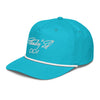 #001 Golf Rope Cap - Turquoise/ White