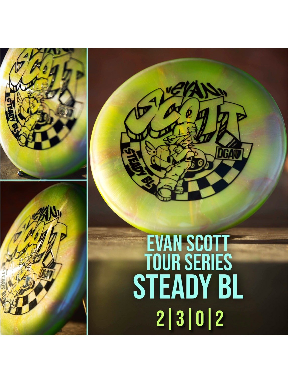 2024 Evan Scott Tour Series Steady BL Putt & Approach Disc - Putt and Approach Disc - DGA Factory Store