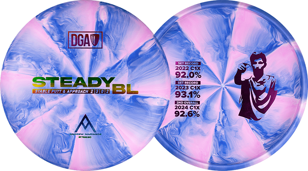 Andrew Marwede D - Line Stone Swirl Steady BL - Putt and Approach Disc - DGA Factory Store