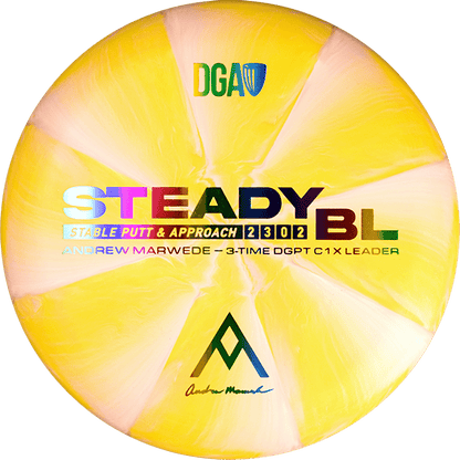 Andrew Marwede Stone Swirl Steady BL - Putt and Approach Disc - DGA Factory Store