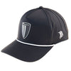 DGA Branded Bills Curved Bill Performance Rope Hat - Black