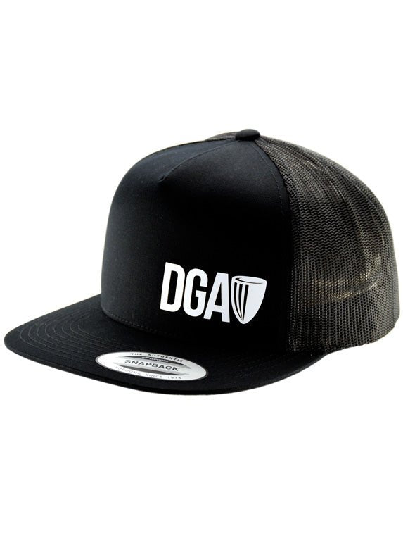 DGA Logo Flat Bill Mesh Snapback Hat - Logo Cap - DGA Factory Store