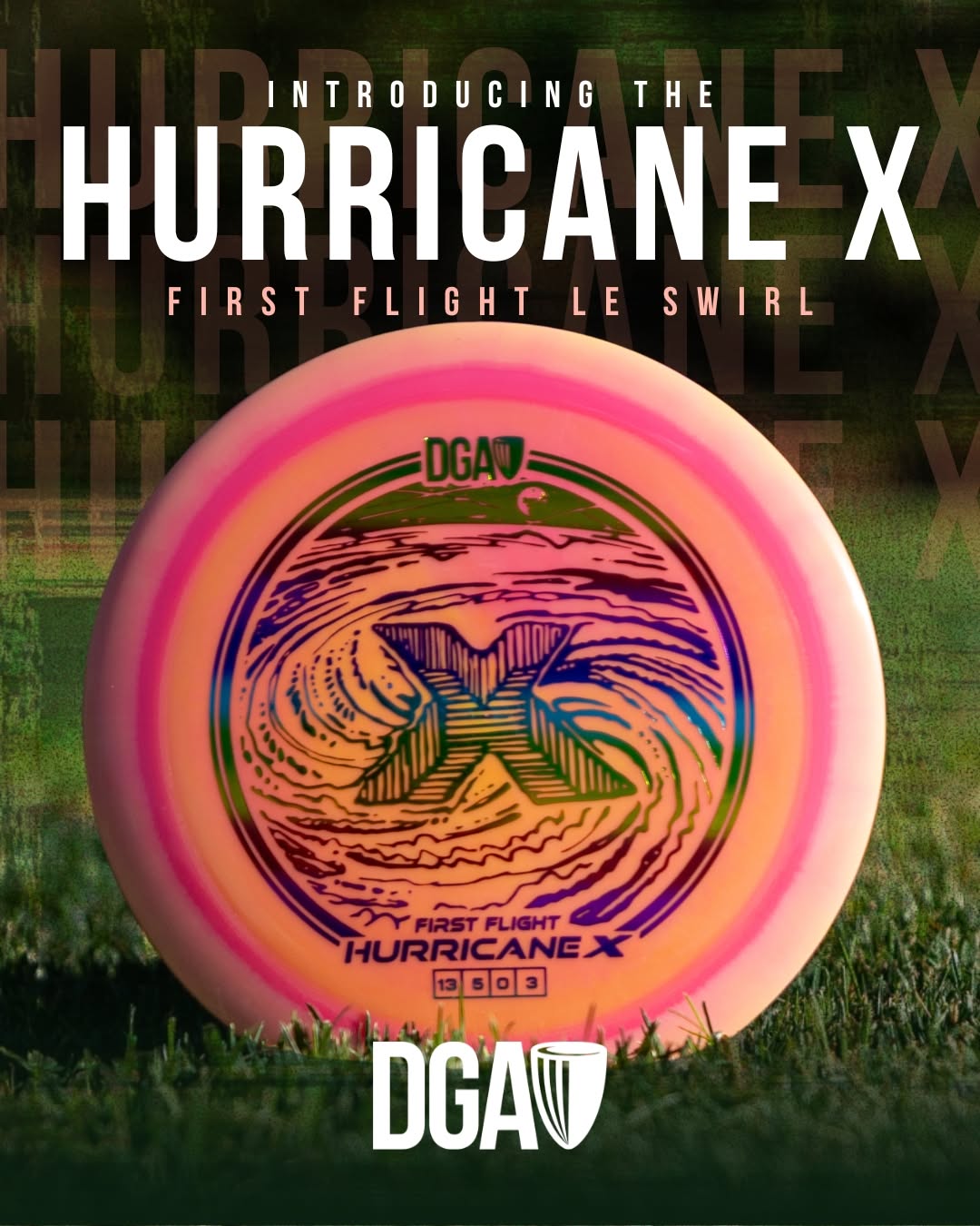 First Flight LE Swirl Hurricane X Distance Driver - Distance Driver - DGA Factory Store