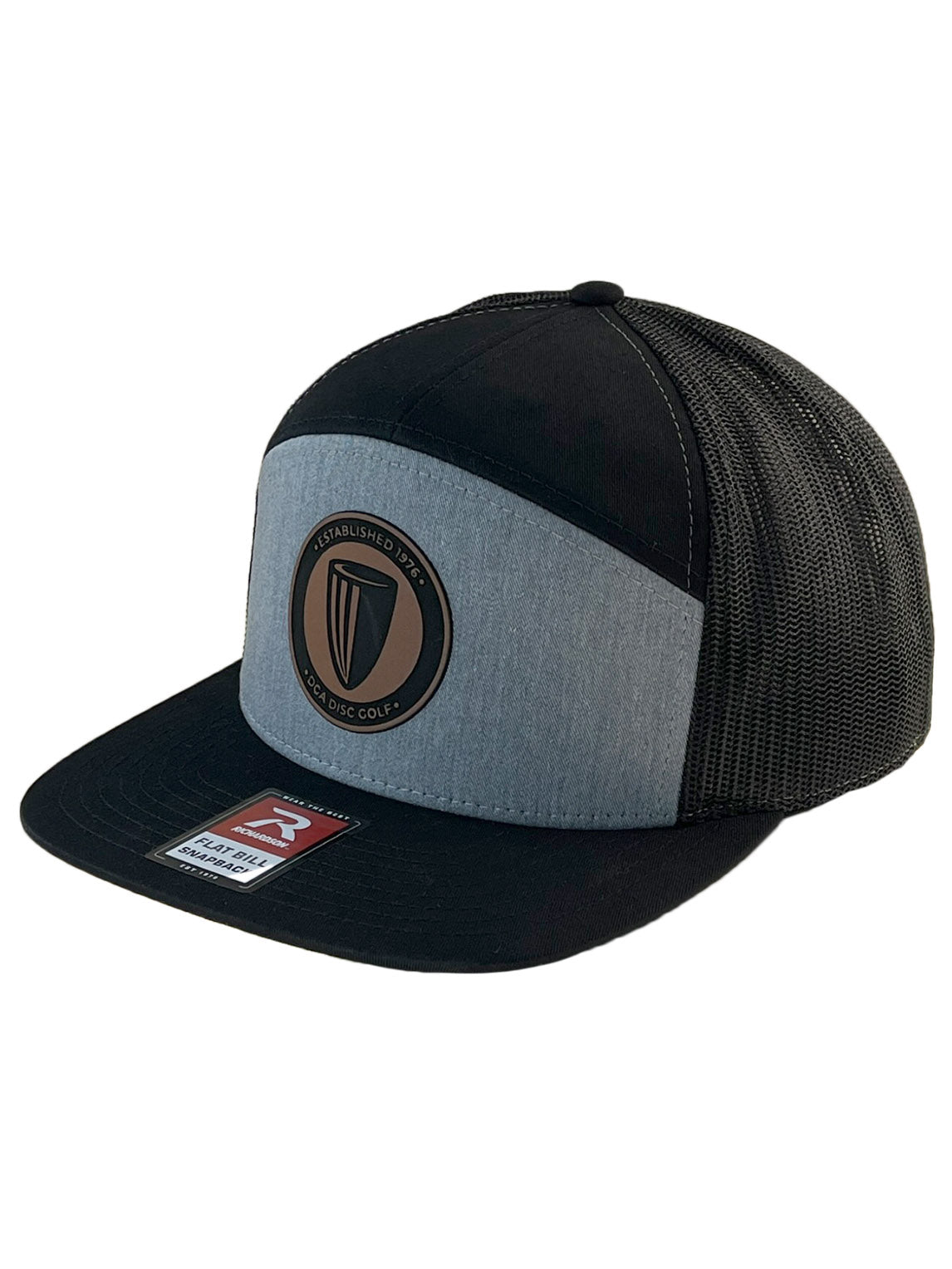 Leather Patch 7 Panel Mesh Hat - Patch Cap - DGA Factory Store