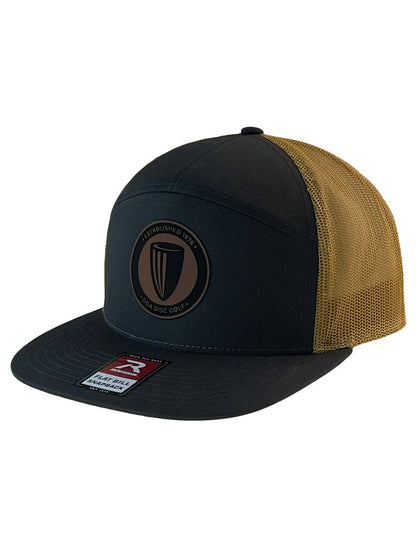 Leather Patch 7 Panel Mesh Hat - Patch Cap - DGA Factory Store