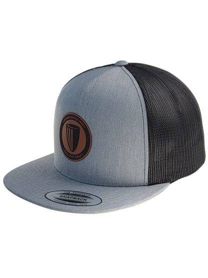 Leather Patch Flat Mesh Hat - Patch Cap - DGA Factory Store