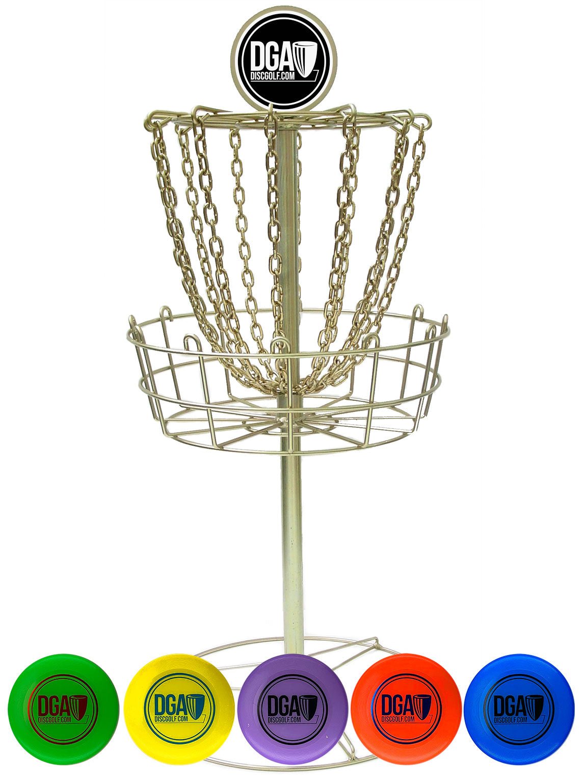 Mini Trophy Mini Disc Golf Basket and Five Mini Discs - DIsc Golf Set - DGA Factory Store