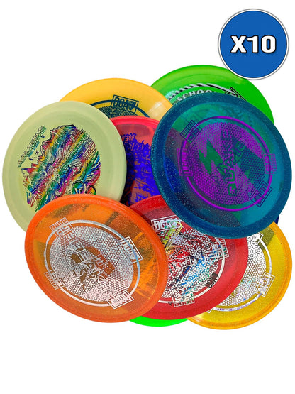 Misprint Assorted Disc 10 - Pack Premium Plastic - DIsc Golf Set - DGA Factory Store