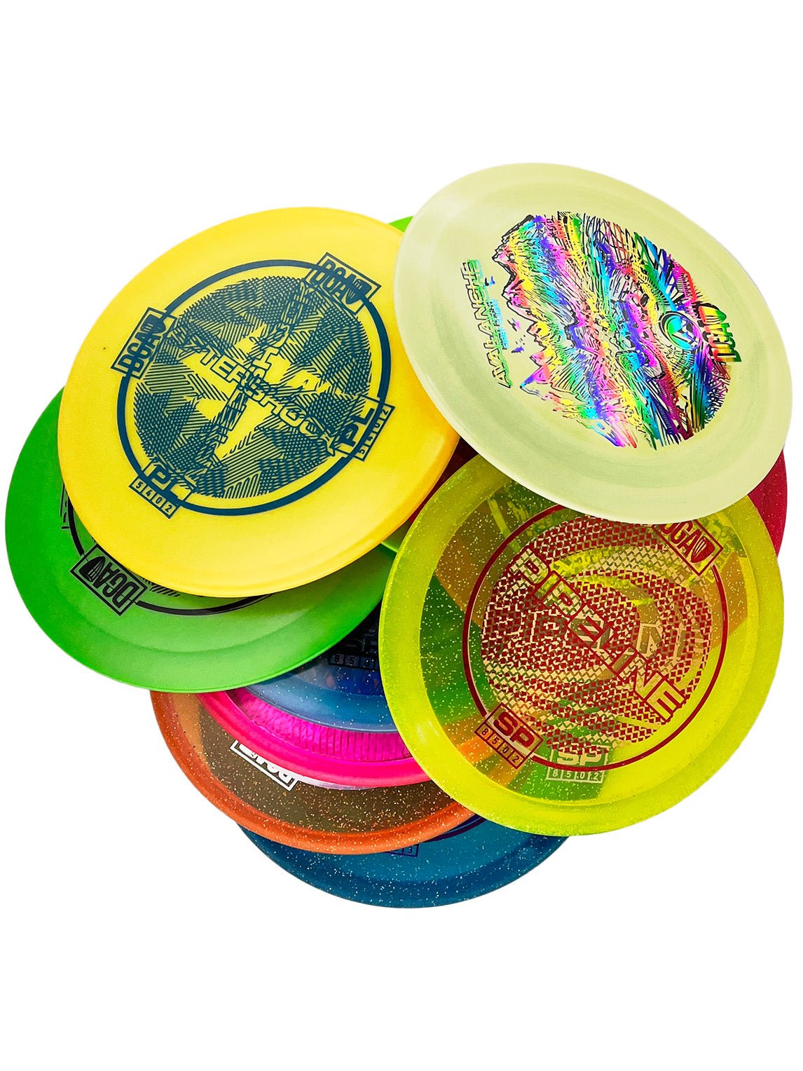 Misprint Assorted 10 - Pack Premium Plastic - Disc Golf Set - DGA Factory Store