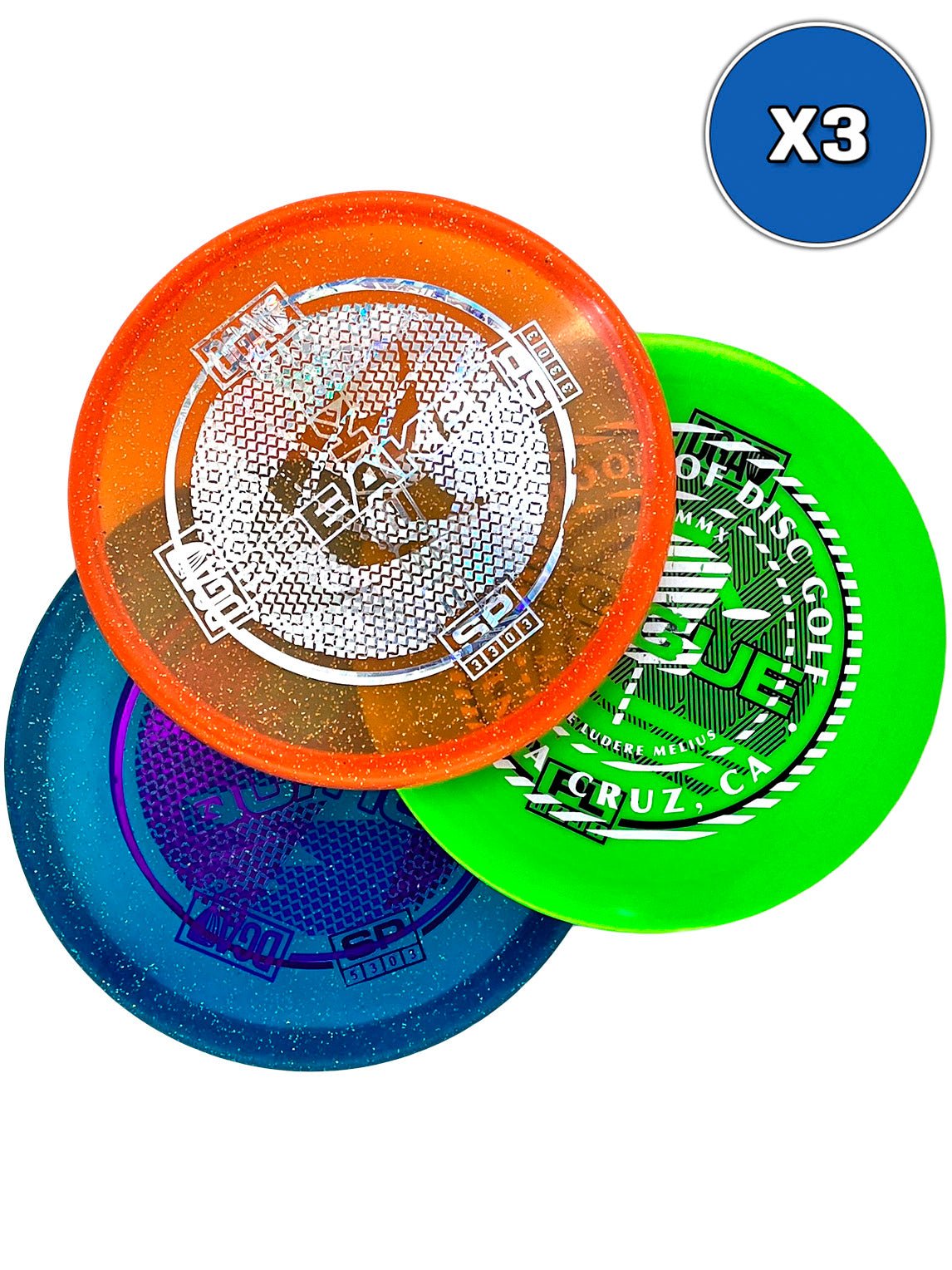 Misprint Assorted Disc 3 - Pack Premium Plastic - DIsc Golf Set - DGA Factory Store