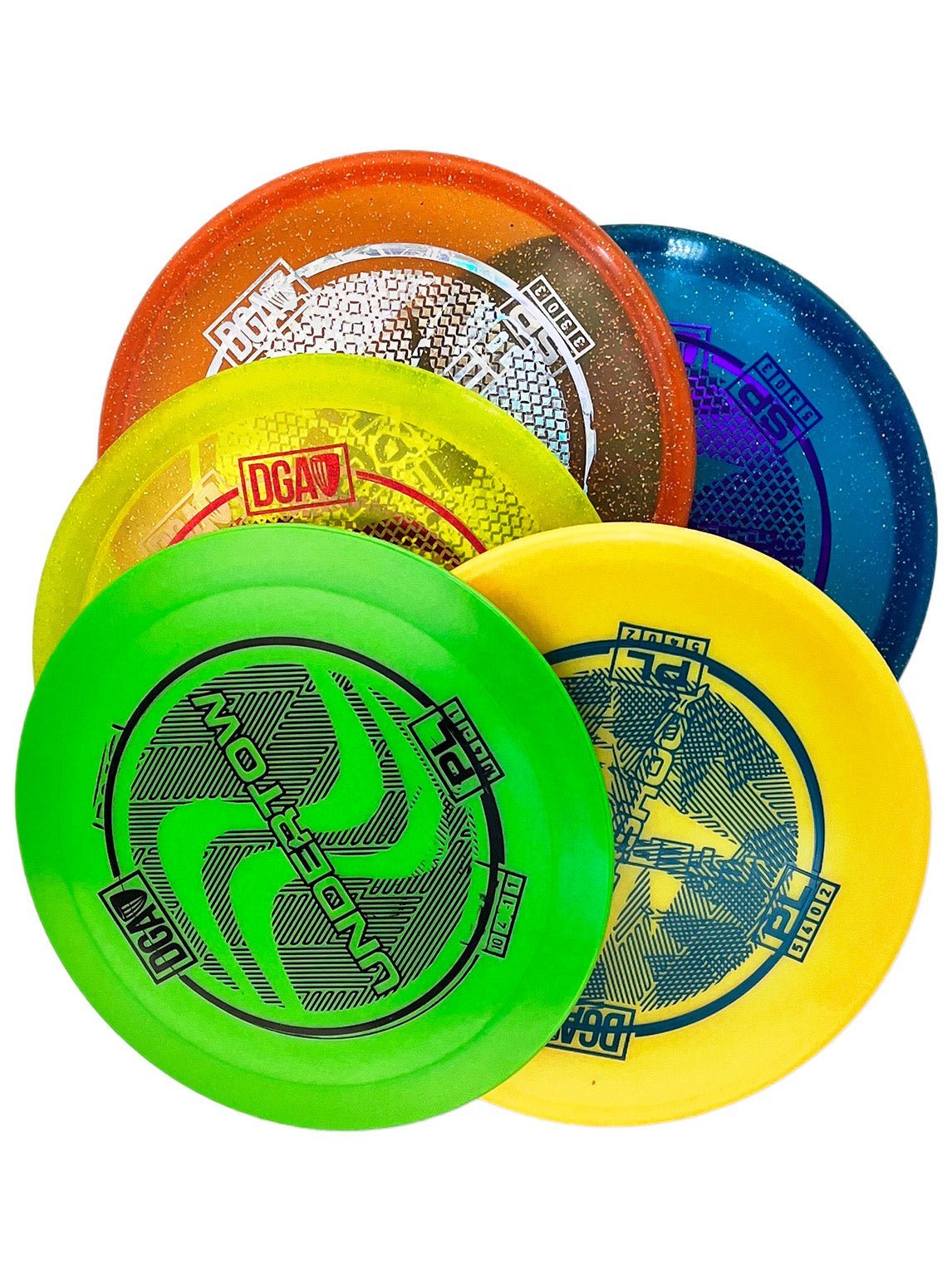 Misprint Assorted 5 - Pack Premium Plastic - Disc Golf Set - DGA Factory Store