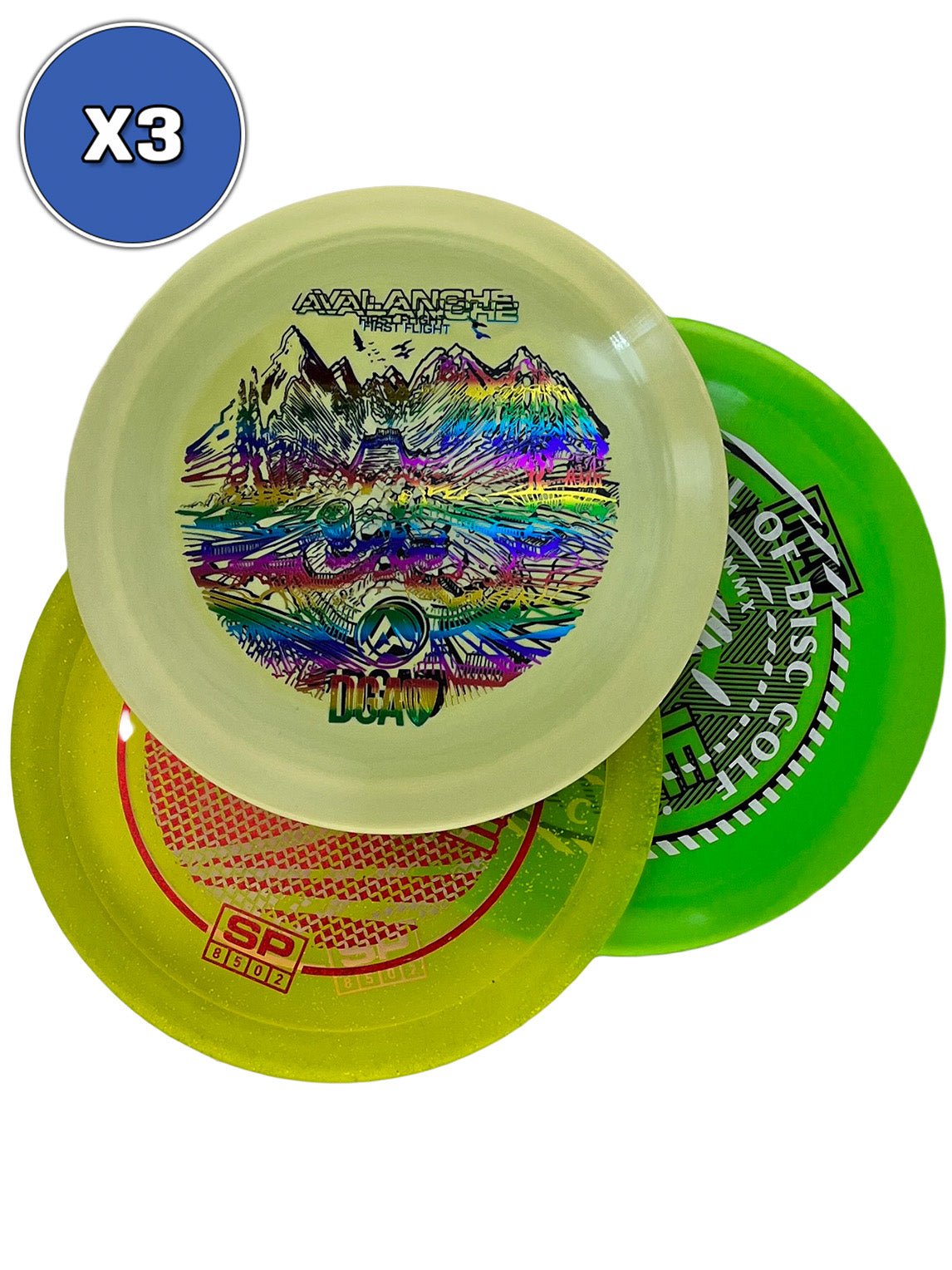 Misprint Driver Disc 3 - Pack Premium Plastic - DIsc Golf Set - DGA Factory Store