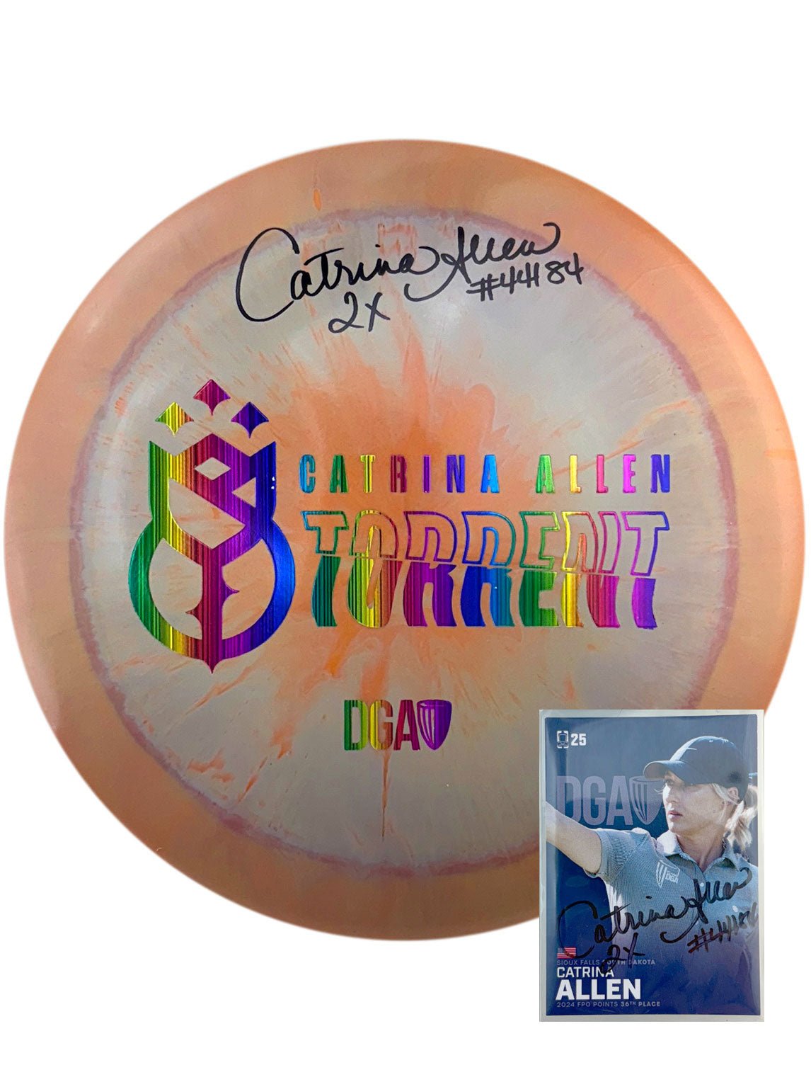 Signed Team Discs - Catrina Allen ProLine Swirl Torrent Distance Driver - Distance Driver - DGA Factory Store